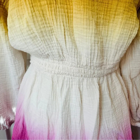 Universal Thread Ombré Colorful Long Sleeve Skater Dress - Picture 8 of 10